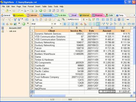 Description: RightNote 2.6.3 Windows