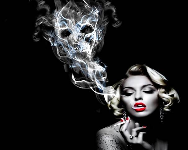 Manipulated smoke photos