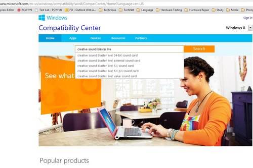 Windows Compatibility Center helps you check and download the drivers compatible with Windows 8.