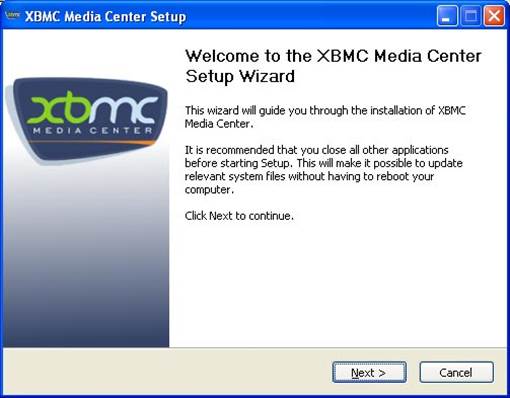 When prompted to run or save the program, select ‘Run’. The XBMC setup wizard will begin. Click ‘Next’, agree to the terms, and then de-select anything you might not need on the next screen. 