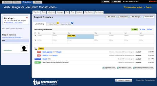 You can use project management tools to juggle deadlines, share photo albums, manage to-do lists, track workflows, and more