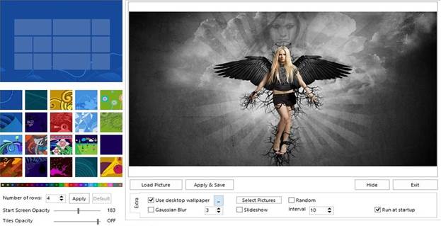  
Windows 8 Start Screen Customizer is a free tool that offers advanced options for customization
