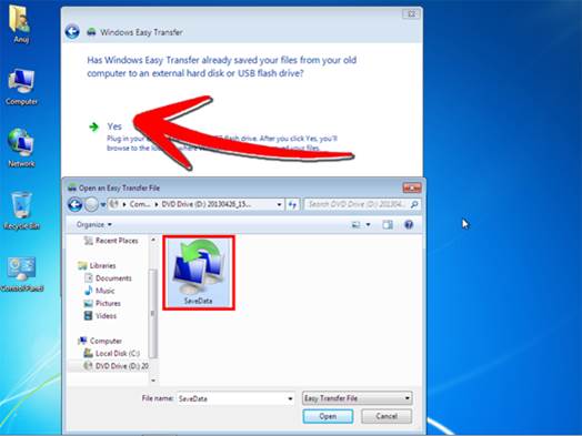 When finished, Windows Easy Transfer can be safely closed