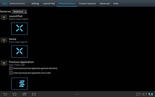 GMD Gesture Control - Use multi-touch gestures to navigate your Android device