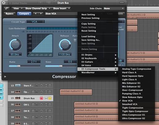 A compressor is a device that simple controls the volume of a signal, and it does this primarily using four parameters: threshold, ratio, attack and release