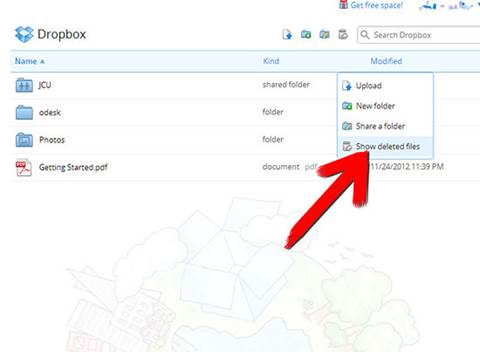 Dropbox can recover files that have been deleted by mistake