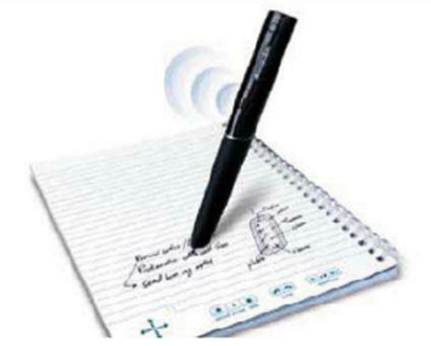 Description: The Echo Smartpen simultaneously records sound and captures notes