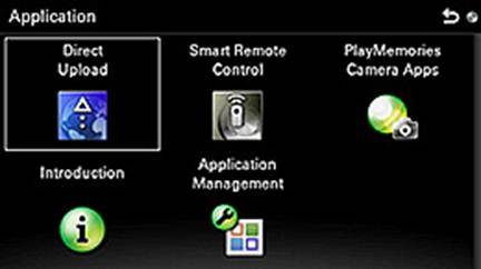 Description: The application menu