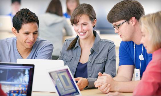 Description: Learning something new by taking free workshops at an Apple Store