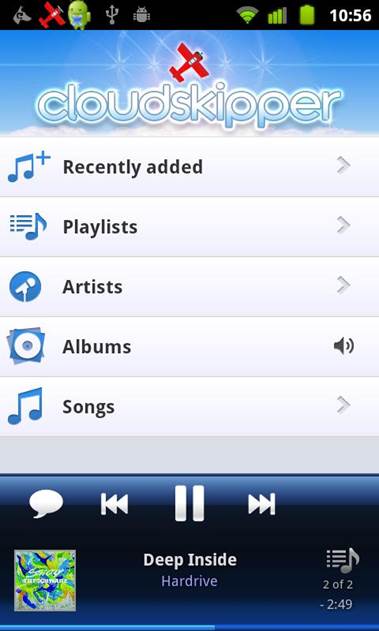 Cloudskipper & TuneIn Music control