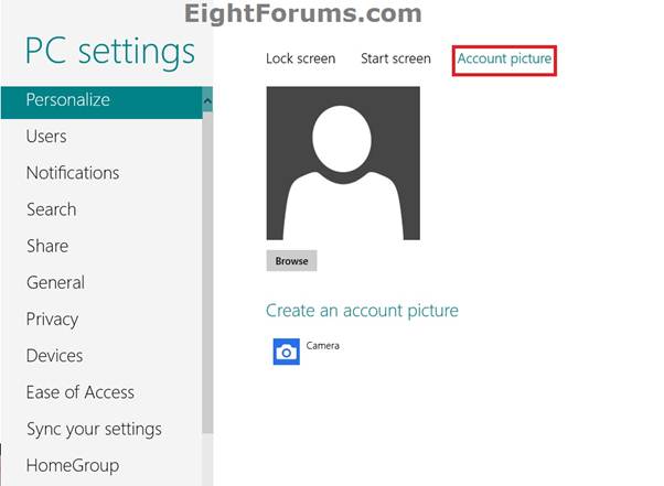 Description:  
Change Account Picture in window 8
