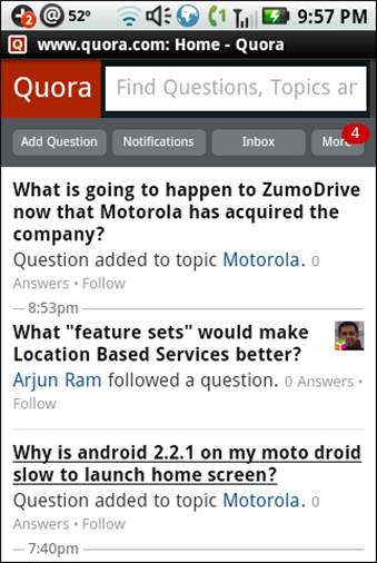 Description: Quora is a social network for questions and answers